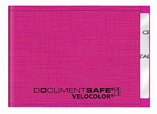 VELOFLEX 3271371 - Funda para tarjeta Document Safe, funda para tarjeta de crédito, protección RFID/NFC, bloqueador RFID, 90 x 63 mm, rosa, 1 unidad