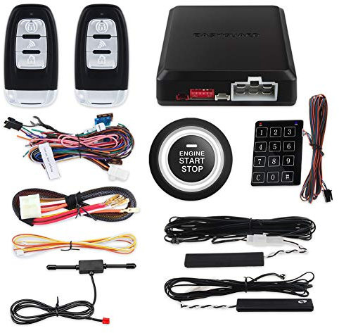 EASYGUARD EC002-p2 Smart Key RFID PKE Sistema di Allarme Auto Start Motore Pulsante di Arresto Touch Password Entrata Rolling Code DC 12V