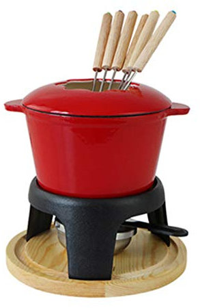 Ceramic Round Chocolate Hot Pot Set DIY Ice Cream Hot Pot Swiss Cheese Cheese Hot Pot