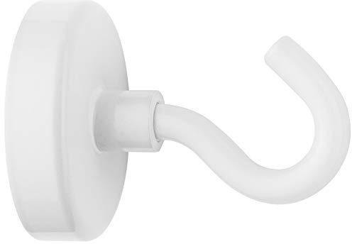 WESTCOTT Magnethaken I Neodym I 48 mm, 60 kg Haftkraft I weiß I extra stark I E-10829 00