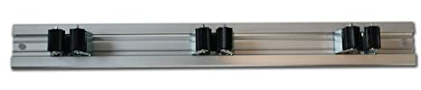 Rail Porte Balais longueur 480mm 3 Clips 25mm Porte Outils Special Camping Car, Vehiucle Utilitaire, maintenir les objet pendant transport, balais, marche, cane a pêche, diam 30mm maxi