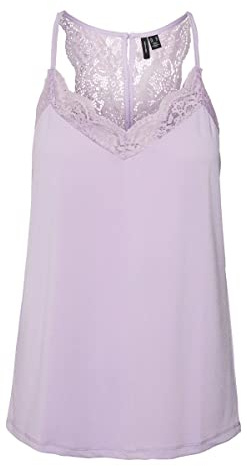 VERO MODA Sottogiacca con Pizzo (L, Lilla)