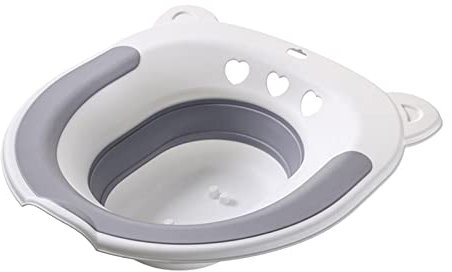 predolo Bath Pieghevole, sopra Il WC per Sedile del Water, Hip Basin Bidet WC per Vasca Bagno vaginale, Grigio