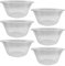 MKR Plastic Mixing Bowls, BPA Free. Microwave, Dishwasher and Freezer Safe. for Food Prep and Serving (6 x 15cm (1L))