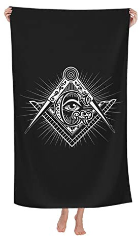 Beach Towel Freemason Logo Sand Free Absorbent Hand Towels Microfiber Hair Towel For Women Swim Adults 80X130Cm
