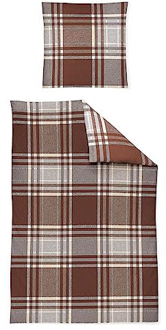 Irisette Edelflanell Bettwäsche Alpaka 8456 rot 1 Bettbezug 155 x 220 cm + 1 Kissenbezug 80 x 80 cm