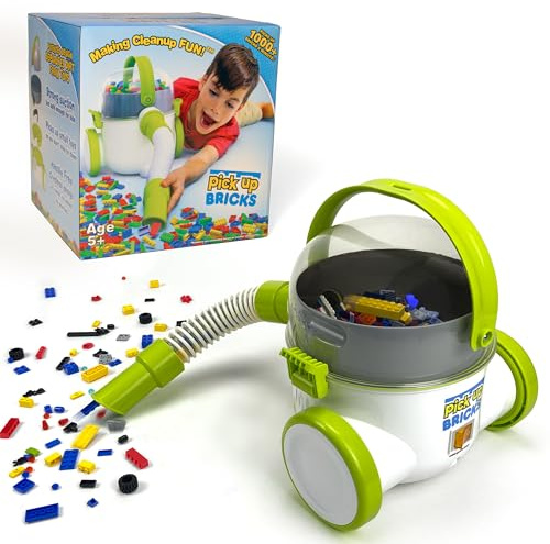 Pick Up Bricks Toy Cleanup Vacuum for Kids, Works w/Lego Bricks, LOL Doll Acc. & More, Boys and Girls Ages 4-9