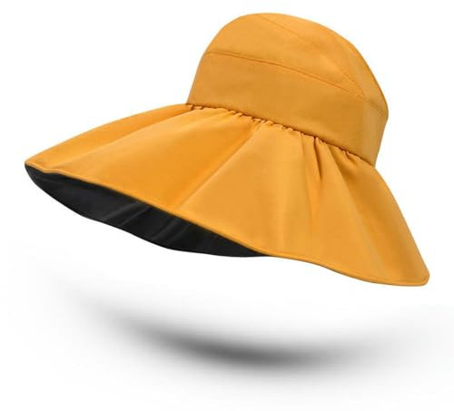 BPVCMHOS Fischerhut Frauen -Sonnenschutz -Eimer -Hut - Stilvoller Outdoor -Hut Mit Sonnenschatten Für Den Ultimativen Sonnenschutz-a-turmerisch-Erwachsener Modell