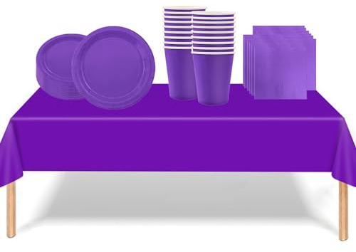 Lot de 53 décorations de table jetables pour anniversaire d'enfants, nappes en carton de 17,8 cm, serviettes en papier, gobelets pour Halloween, anniversaire, fête de mariage