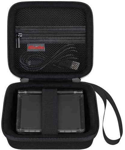 Elonbo Case for RG35XXSP/ RG34XXSP Portable Flip Retro Handheld Game Console, for Aivuidbs/ CredevZone/ Doriteney/ Marryoo RG35XXSP Clamshell Video Games Consoles Travel Storage Cover Holder, Black