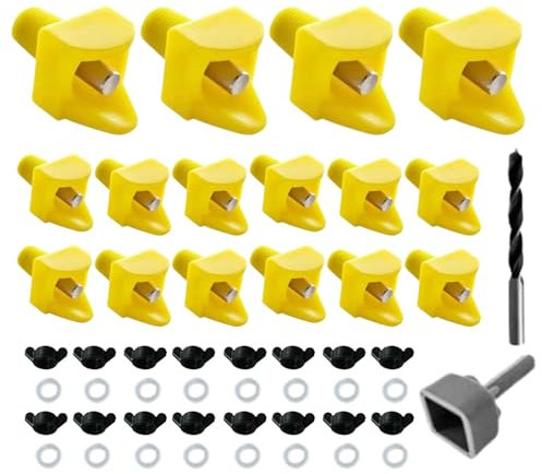 Hühnernippel für Wasser,Hühnernippeltränke - 16 Stück horizontale Hühnertränken zur Seitenmontage | Geflügel-Tränke-Nippel-Set, Tränke mit Bohrer