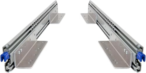 BRASOM Auszugsschienen mit Schubladenhalterunge - Schwerlastauszug 800mm, 250kg, 32 inch, Heavy Duty, Lock in/aus Schubladen Schienensystem, Kugellager, links und rechts