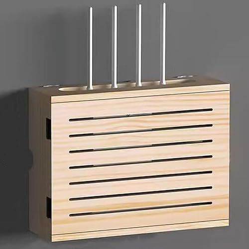 Caja de almacenamiento de pared para router, wifi, con gestión de cables para televisores, estante superior, sin perforaciones y enrutador oculto (color: D)