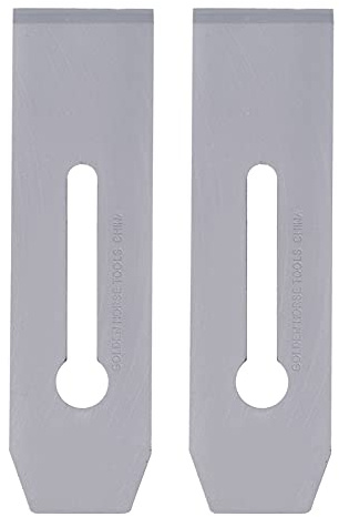 2Pcs Hand Planer Blades 51MM, Golden Horse Pasted Steel Planer 51MM with Woodworking Handwork, Manual Operations