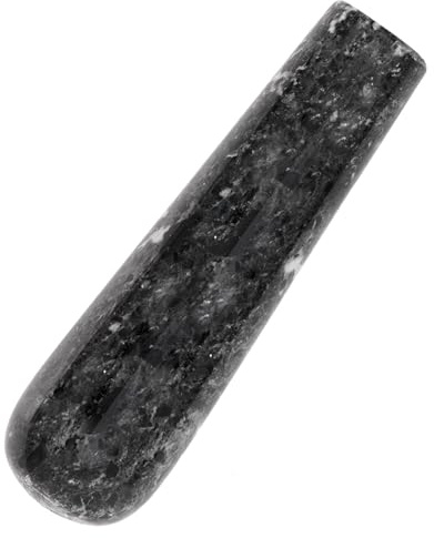 Radicaln Maja de Mármol Negra de 5.5 Pulgadas, Triturador de Especias Hecho a Mano, Repuesto para Mortero de Cocina, Ideal para Moler Hierbas