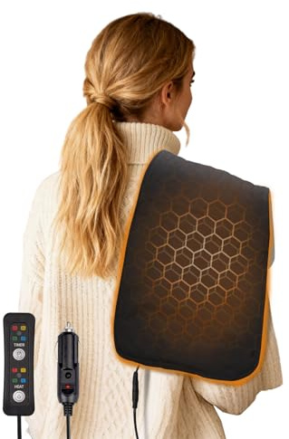 Coperta Riscaldante da Auto 12V Con 4 Impostazioni di Calore 4 Impostazioni di Timer Misura 31x61cm Coperta Elettrica Portatile Mini Viaggio Sollievo Dal Dolore A Schiena Addome Per Auto SUV MPV