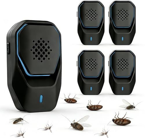AILEDA Ultraschall Schädlingsbekämpfer, 4 Pack Elektronische Insektenschutzmittel, Innenräumen Pest Repeller und Ultraschall Abwehr Schädlingsfallen für Mäuse Moskito Kakerlake Spinnen