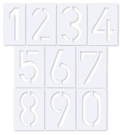 reflecto Sprühschablonen-Set Zahlen 0-9 – aus Aluverbund - wiederverwendbar