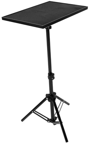 UTHCLO Supporto Proiettore Regolabile con Treppiede Pieghevole e Mensola Porta Laptop per Ufficio Casa e Eventi Altezza Telescopica e Design Portatile