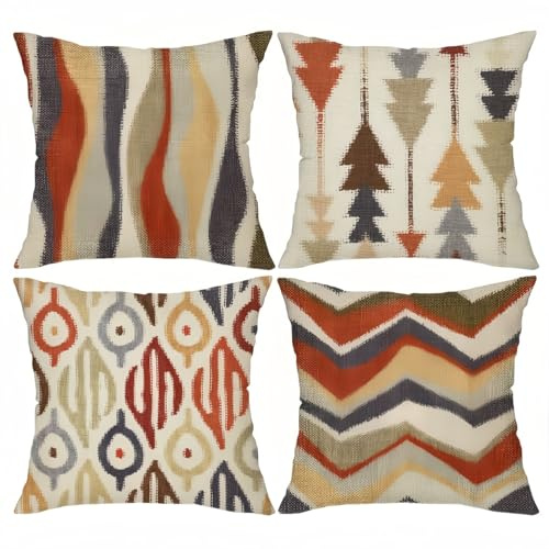 PVOODIRE 45x45cm Boho Cushion Covers Soft Plush - Cute Stuff Sofa Cushion Covers Fit 45cm x 45cm Cushions with Covers Home Patio Use