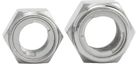 M3 M4 M5 M6 M8 M10 M12 M14 M16 M18 M20 M22 M24 M27 M30 304 A2 Edelstahl Alle Metall Einsatz Hex Hexagon Selbst Lock Mutter Kontermutter(304 Fine Thread,M12x1.25-1pcs)