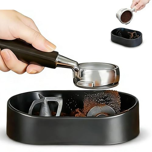 Kit De Limpieza De Portafiltro De Café, Limpiador Eléctrico Automático De Caja De Golpe Con Soporte, Cepillo De Limpieza Y Bandeja De Poso, Limpiador Automático De Caja De Golpe Para El Hogar, Cocina