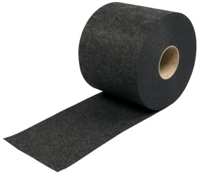 Zaundruck Melange + Design Streifen aus hochwertigen Vlies – Sichtschutz Doppelstabmattenzaun PVC frei (Milano anthrazit)