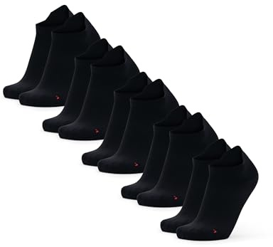 DANISH ENDURANCE Löparstrumpor, Kvinnor & Män Luftiga Strumpor för Gym, Mot blåsor, Låga, Unisex, 5-pack, Multi Svart, 43-47