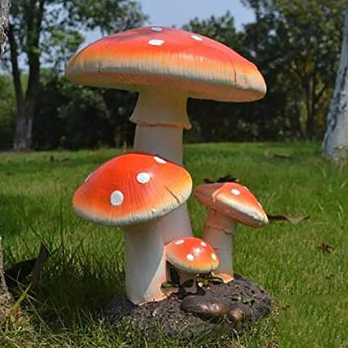 Simulazione di Ornamenti da Giardino Grande Decorazione di Funghi Giardino di Sculture in Resina da Giardino
