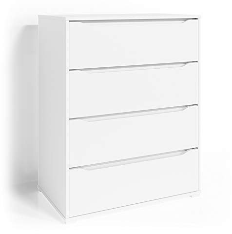 Vicco Kommode Ruben, Kommodenschrank, Weiß, 80 x 102 cm