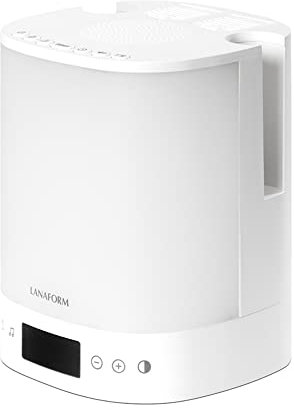 Lanaform Wake-Up Scents - Réveil Lumière LED - Simulateur D'aube - Simulation Lever Et Coucher Du Soleil - Diffuseur D'huiles Essentielles