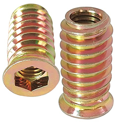 ButterFox ButterFox 50 pièces Insert Fileté Bois M6 M8 avec douille hexagonale pour insérer l'écrou de meubles