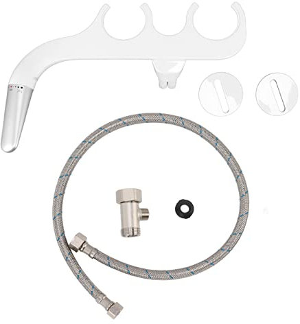 Fafeicy Bidet per WC Ultra Sottile, Bidet con Spruzzo d'Acqua a Doppio Ugello a T in Rame 7/8 Non Elettrico in ABS, con Funzione di Commutazione, Canale d'Acqua Incorporato