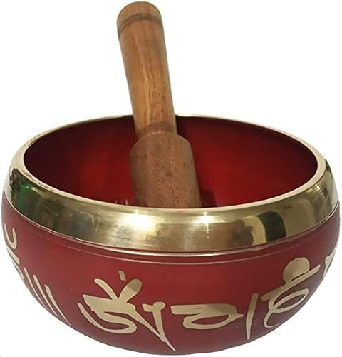 Bell Metall tibetisch-buddhistische Klangschale Musikinstrument für Meditation mit Stick und Kissen - Hervorragende Qualität 12,7 cm 10779