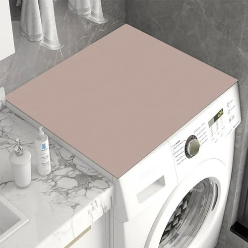 Treer Tappetino per Lavatrice Antiscivolo Assorbente, Copertura per Lavatrice Morbido e Ritagliabile, Tappetino Protezione Superiore per Lavatrice e Asciugatrice (50x50cm,Rosa)