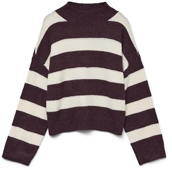 VERO MODA Vminez LS Highneck Short Jersey Boo, Winetasting., M