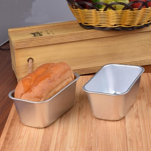 Oceanlend Loaf Pan Bread Pans, Aluminum Alloy Loaf Toast Baking Pans for Bread Meatloaf Lasagna Cake, Nonstick Bakeware Bread Toast Baking Pan 11.8 * 6.8 * 3cm