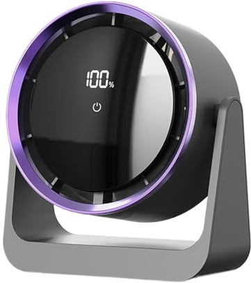 Table Fans - Silent USB Rechargeable Cooler, Personal Air Circulator, 90 Degrees Adjustable Tilt | Portable Desk Fan, Powerful Desk Ventilator, Wall-Mounted Bedroom Fan, Night Light for Kids