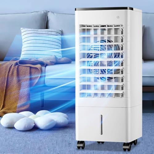 GWFBLID Condizionatore Portatile Senza Tubo 9L Climatizzatore Portatile con Timer da 15 Ore 3 modalità 40dB Oscillazione a 90° Doppio Serbatoio d'Acqua Raffrescatore d'Aria per Camera da Letto