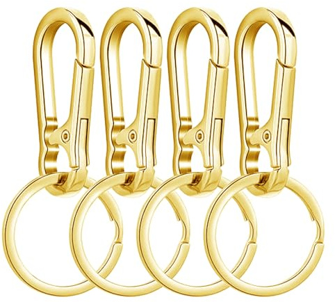 YOGAZEN Karabiner Schlüsselanhänger, Karabinerhaken Klein Metall Schlüsselkarabiner,Schlüsselring mit Karabiner für Aufhängen im Rucksack, Autoschlüssel