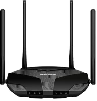 Mercusys MB235-4G Router WiFi con Sim, 4G+ Cat6 AC1200Mbps, 4 Antenne Ad Alto Guadagno, 1 Porta LAN/WAN + 3 Porte LAN Gigabit, WAN Backup, Parental/LED Control, SMS, APP, Plug & Play
