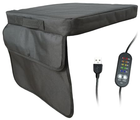 Sharplace Cojín Calefactable para Asiento de Estadio, Ideal para Actividades en Interiores Y Exteriores. Conexión USB.