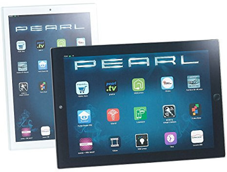 PEARL Glasschneidebrett: 2er-Set Glas-Schneidebretter im Tablet-Design, 23 x 16 cm & 19 x 13 cm (Frühstücksbrettchen Glas, Frühstücksbrett, als Schneidebrett)