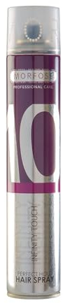 Morfose 10 Infinity Touch Hair Styling Spray 400ml – Ultra starker Halt – Glanzspray für Haare – Langanhaltendes Styling – Styling-Spray für Männer & Frauen – Professionelle Qualität