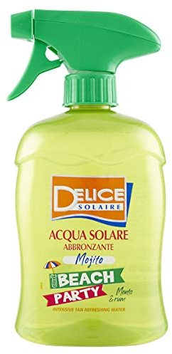 Delice Solaire Beach Party Sonnenwasser Mojito, Duft Minze & Rum, erleichtert das Bräunen, sofortige Frische, Dermatologisch getestet - 500 ml