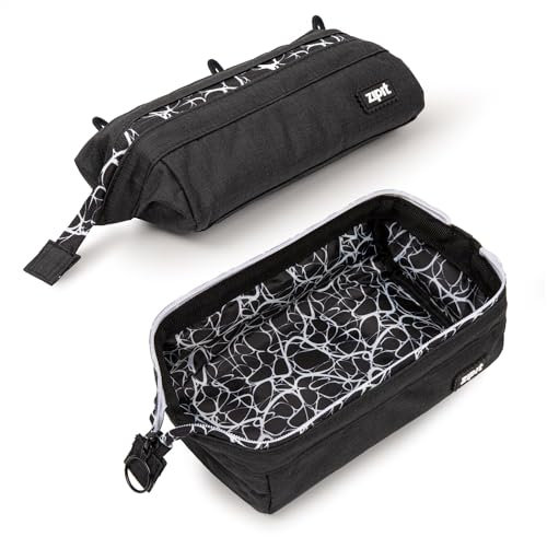 ZIPIT Lenny Federmäppchen, Großes Mäppchen für Schule und Büro, Etui mit breiter Öffnung, Federmappe Schwarz