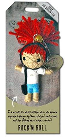 Unbekannt Watchover Voodoo Anhänger Voodoo-Puppe mit Spruch Rock'n Roll