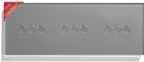 BSEED WiFi Interruptor Persiana Panel de Cristal, Smart Interruptor Táctil Gris 228 mm
