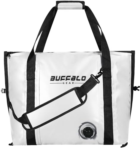 Buffalo Gear Insulated Fish Bag Cooler Flat Bottom-27.5QT 58QT Waterproof Fish Kill Bag,Fishing Bag Leakproof Fish Cooler