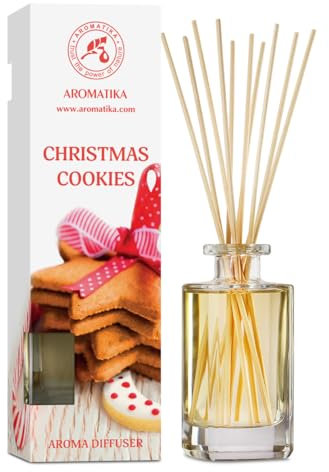Difusor Aroma Galletas de Navidad 160ml - Difusor de Lengüeta - Fragancia de Habitación y Hogar - Ambientador - Difusor Aroma Galletas de Navidad - Regalo